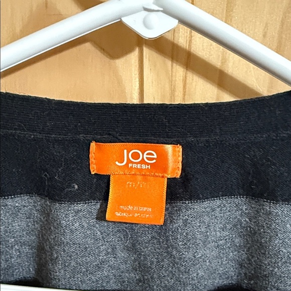 Joe Fresh Women’s Black and Gray Striped Top - Picture 2 of 5